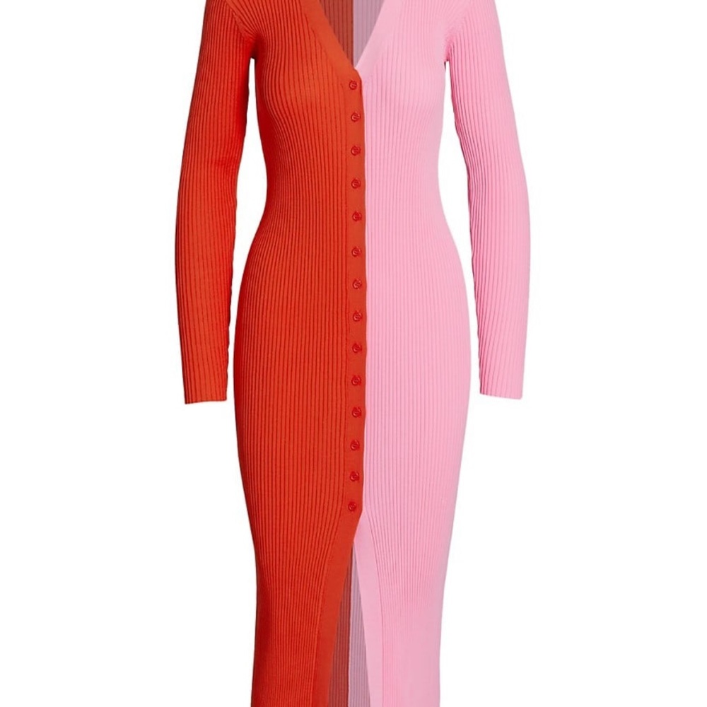 Staud SHOKO SWEATER | ORANGE LIGHT PINK